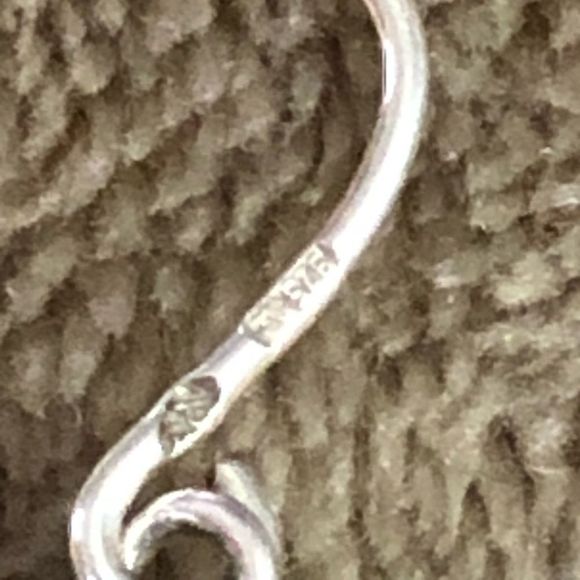 Vintage Sterling Silver Red Jasper Drop Earrings - Picture 4 of 5